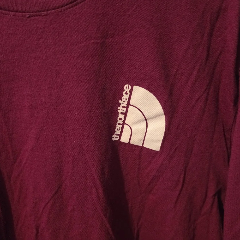 The North Face Mens XL Long Sleeve Graphic T-Shirt Burgundy Maroon Half Dome